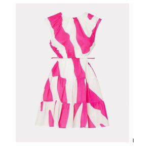 Milly Olen Zebra Cotton Voile Dress